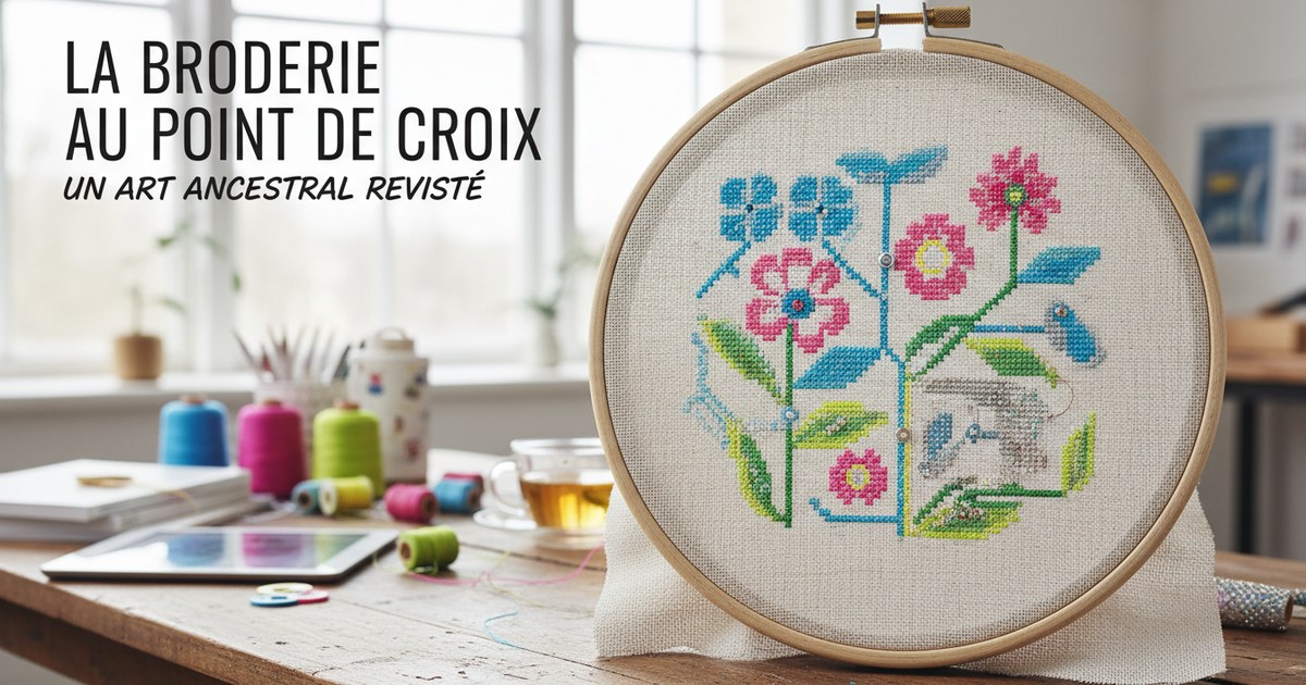 La broderie au point de croix : un art ancestral revisité